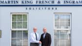 Pictured at the Martin King French & Ingram office in Limavady is Keith Leighton of Martin King French & Ingram and John Turley, Managing Director of Turley Legal.