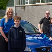 Helen Hampsey, Assistant Curriculum Director of Northern Regional College; Jacob Hampsey, Bellaghy Primary School; Mrs Torrens, Bellaghy Primary School and Andy Hunter, Northern Regional College.