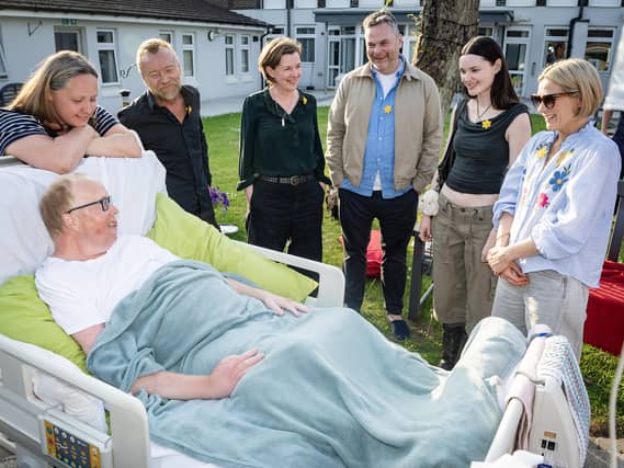Stars from Blue Lights drama visit Belfast Hospice