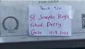 St Joseph's Boys' School Olive Branch for Gaza fundraiser