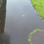Flooding at Edenmore Park in Galliagh.