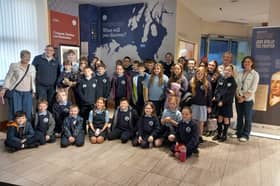 Pupils from Kilrea Primary School accompanied members of the Kilrea and District Ulster-Scots Society.