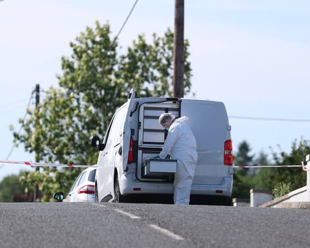 Forensic investigators at the scene