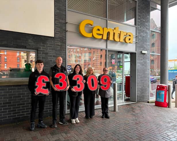 Centra Moran's Strand Road: (L-R) Ethan Moore, Brendan McLoughlin, Aoibhenna Dillon, Brona Moran, Lisa Kelly. 