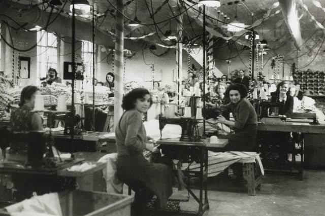 Photograph of the City Factory floor in the 1940s, from the archive collection.