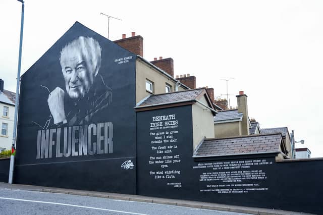 New Seamus Heaney mural unveiled on Westland Street