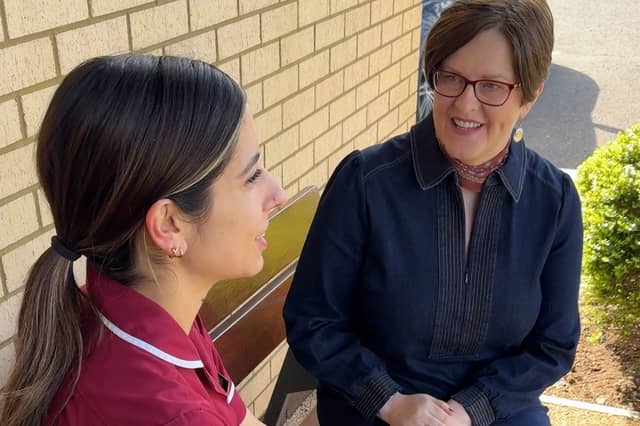 Katie McKay in conversation with Soraya Manoucheri, Head and Neck Cancer Clinical Nurse Specialist at the Northern Health and Social Care Trust.