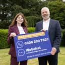 Economy Minister Dr Caoimhe Archibald is pictured with Justin Kerr, head of the Department for the Economy Careers Service. The Department has 78 careers advisers on hand to support people reach their chosen pathway.