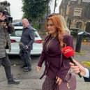 Anne Donaghy walking outside court
