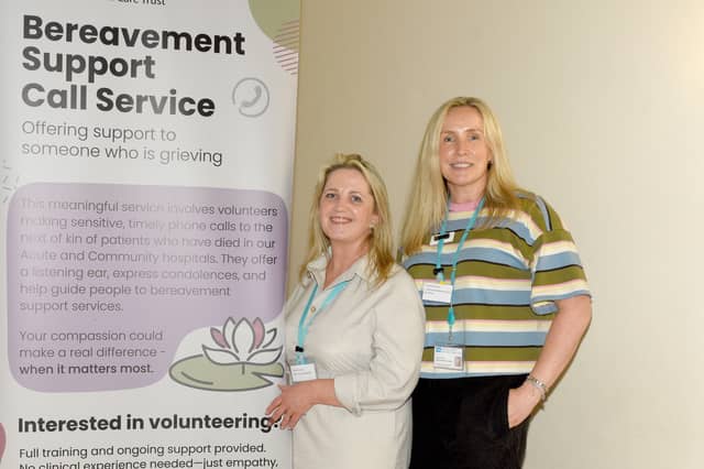 Paula Byrne, Bereavement Support Call Coordinator, and Leona Laverty, Bereavement Co-Ordinator.