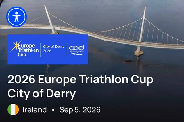 Derry Anti War Coalition protesting Israeli participation in Triathalon.
