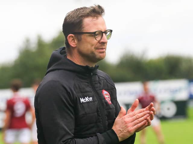 Slaughtneil’s manager Austin O’Malley.