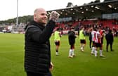 erry City interim manager Mark Connolly celebrates after the Club Orange Mens FAI Cup quarter-final match between Derry City and Dundalk.