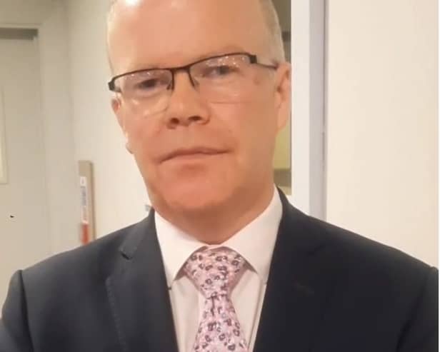 Peadar Tóibín speaking at the annual Aontú Think-in in Derry's  Maldron Hotel in Derry on Saturday.