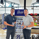  Ben Boyd, Owner of Ben’s Ice Cream with Andrew Scott, Store Manager of JC Stewarts.