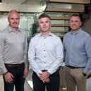 Strengthening Executive Leadership: (L–R) Adrian McVey, James Scullion, and Mike McVey, Directors at P McVey Building Systems’ headquarters as the company marks 40 years in business and expands its leadership team.