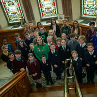 IN PICTURES: Mayor welcomes over 200 school children to Guildhall for local democracy event