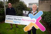 Mayor of Causeway Coast and Glens, Councillor Dawn Huggins pictured with Marc McGerty, Causeway Coast and Glens Labour Market Partnership Manager. 