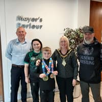 Mayor's reception for County Derry wrestling and Brazilian Jiu-Jitsu champion
