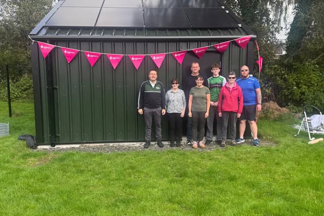 Pictured in Swatragh's new community garden.