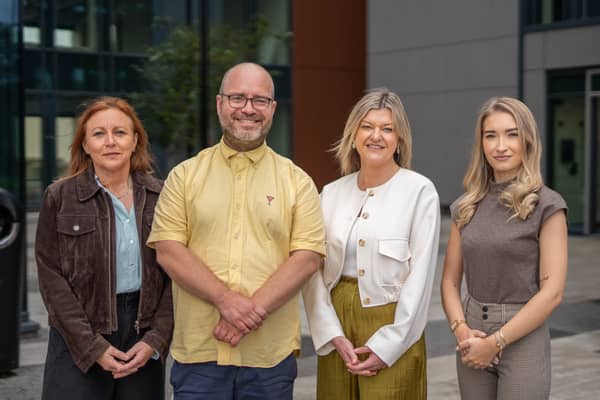 Alison Ballard, Director, Allstate NI, Alastair Cameron, Founder, TechTides, Erin McFeely, Director Northern Ireland, Alchemy Technology Services and Aoife Heaney, Programme and Events Executive, The AMP Growth Incubator