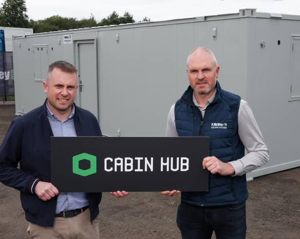 P McVey Building Systems directors Mike McVey and Adrian McVey launch Cabin Hub, a new business supplying containers, garden rooms, welfare facilities and secure storage for sale or hire across the UK and Ireland.