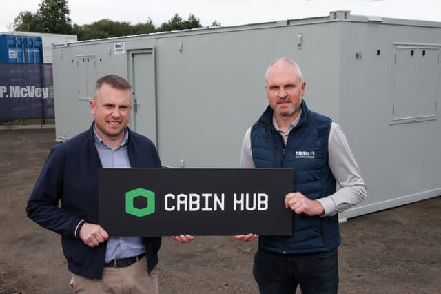 P McVey Building Systems directors Mike McVey and Adrian McVey launch Cabin Hub, a new business supplying containers, garden rooms, welfare facilities and secure storage for sale or hire across the UK and Ireland.