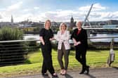 Mary McKenna, Chair and cofounder of AwakenAngels and AwakenHub (R) who has been named as the fifth most influential women in UK Tech and EBAN Board member, pictured with her cofounders Clare McGee, CEO (C), also named as a Woman to Watch by Computer Weekly, and Denise McQuaid (L) Director of Investor Relations and the UKBAA UK Diversity in Investment Champion.