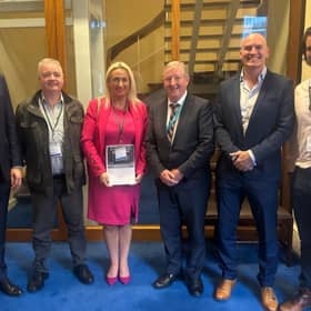 Into The West committee members with Minister Sean Canney TD and Minister Charlie McConalogue TD at their recent meeting in Leinster House, Dublin.