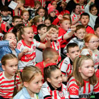 IN PICTURES: Derry City stars delight Greenhaw PS pupils ahead of FAI Cup final