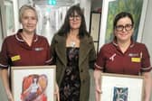 Pictured from left to right are: Karen McAteer, Breast Care Nurse Specialist Team Lead; Dianne Frew and Gemma O’Neill, Breasts Care Nurse Specialist.