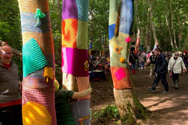 Community groups in the area have designed their own trees.