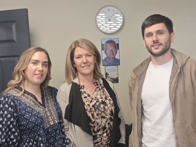 Members of the Quinn Family pictured in the Men's Action Network support room dedicated to Seamus Quinn.