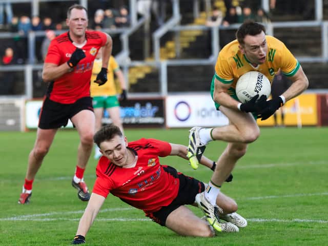 Action from the Green lough v Desertmartin McFeely Group Derry Club Intermediate Championship final held in Celtic Park, on Sunday.