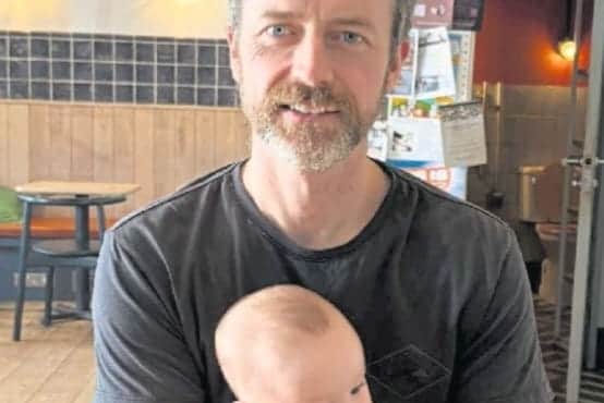 Declan Bradley and his daughter Alma.