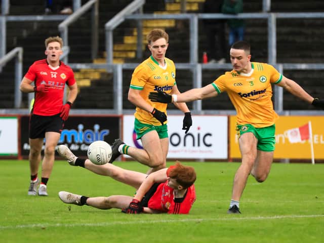 Action from the Greenlough v Desertmartin McFeely Group Derry Club Intermediate Championship final held in Celtic Park.