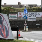 Posters at the Garvaghy Road in Portadown, Co Armagh