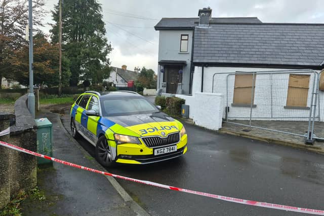 Police in attendance at Steelstown Village