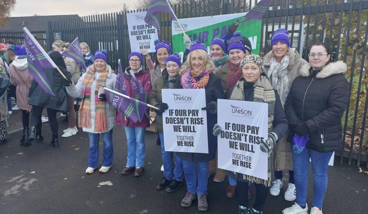 Derry school support staff on picket lines for fair pay grades Derry Now