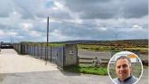 The site of the proposed development at Carrody Road. Inset: Sinn Fein councillor Christopher Jackson 