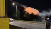 Police investigating report of masked youths firing fireworks at Waterside interface