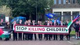 St Brigid's College students join lunchtime vigil at school in support of Palestine.