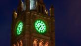Derry Guidlhall green clock