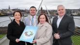 Infrastructure Minister Liz Kimmins with Derry City and Strabane, Ruair&iacute; McHugh,  Stephen McCaul, NI Water & Karen McPhillips, Director of Environment, DCSDC.