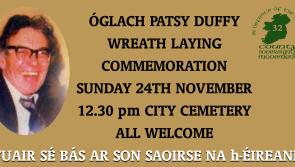 Family of IRA Volunteer Patrick Duffy and 32CSM to hold wreath laying ceremony in his memory
