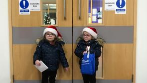 Santa's little helpers deliver a special gift to Altnagelvin nursing staff