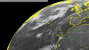 WATCH: Met Éireann tweets satellite footage showing big scale Storm Brendan