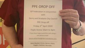 Urgent appeal for anyone with Personal Protection Equipment to bring it to a drop-off facility in Derry tomorrow