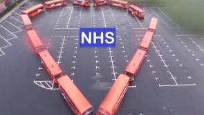 Derry bus drivers send a message of love and support to workers within the National Health Service