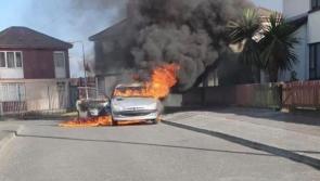 Sinn Fein criticise those responsible for setting fire to a car in Derry today